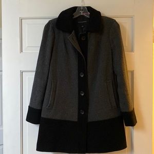 Color block pea coat